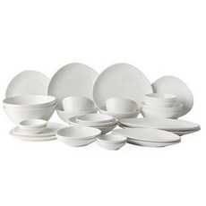 ERATO 4人用碗盤組 30入, 3個 10p+3個盤子 6p+4個冷盤 10p+2個長盤 4p, 白色