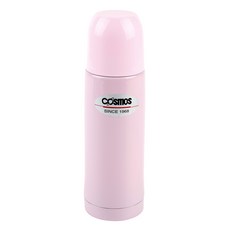 韓國 cosmos 杯蓋式不鏽鋼保溫瓶, 粉色, 200ml