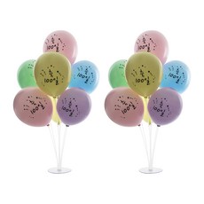 파티쇼 풍선꽂이 장식 세트 70cm, 매트파스텔축100일, 2세트