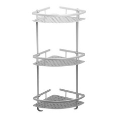 Plus Living黏貼浴室角落置物架 3層, 單一顏色, 1個