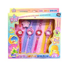 Angel Chou Chou仙女轉換手鍊手錶 4件組, 混色