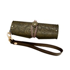 Blanche Nine美容多功能圓形包 小 滿月圖案 手提帶, 卡其色, 1個