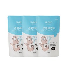 MyBEE 泡沫型奶瓶清潔劑補充包, 400ml, 3入