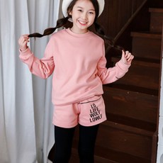 JACKID 女童字母印花假兩件式內搭短褲