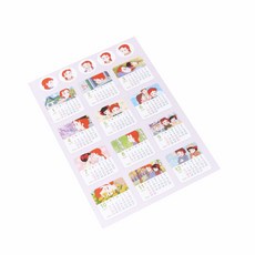 플라잉웨일즈 2020년 빨강머리앤 캘린더 스티커, 혼합 색상, 10개