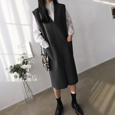 BORIMOM V領背心式孕婦連身裙 E655