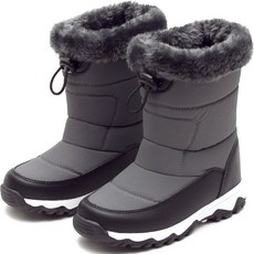 MAMI TREE 兒童刷絨防寒繫帶中筒靴