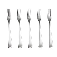 Inspoon 簡約銀色茶叉 5入, 1套, 茶叉