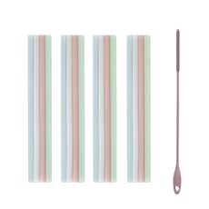 矽膠吸管16p+矽膠吸管洗刷粉色, 1套