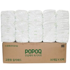 포포큐 일자 패드 실속형 속기저귀, 300개입, 1개