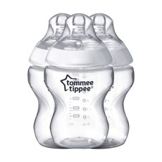 tommee tippee 湯美天地 Closer to Nature 親乳感奶瓶 260ml + 奶嘴 3入組, 第1階段, 混合顏色