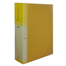 MiDAS HYUNPOONG 透明文件夾 索引 A4 100頁, 黃色, 1個