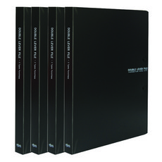 MiDAS HYUNPOONG PP雙槓桿檔案夾 上翻式 左翻式 A4, 黑色, 4個