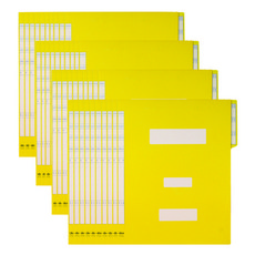 A4資訊文件夾 蜈蚣夾, 40個, 黃色