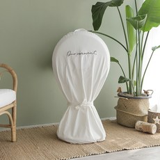 BEBE DECO 刺繡拉鍊式扇套, 米白色