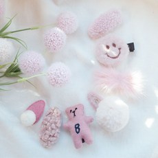 Chaney Bonbong Brush 淺粉色髮夾套裝