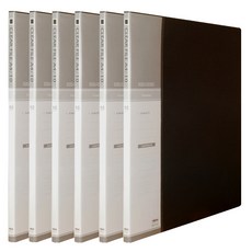 MiDAS HYUNPOONG A4 10頁索引透明文件夾, 黑色, 6個