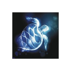 KMELLIE 鑽石畫 30 x 30 cm, 3D 藍色幸運龜(圓形), 1套