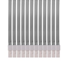 deLi 按壓按鈕式掛繩 12入組, 灰色的, 8套