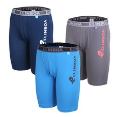 ELINBOA 男童學生 Askin 長版四角內褲 Logo 3件組