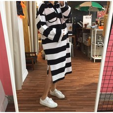 최신마미 임산부 스트라이프 수유 원피스