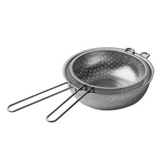 STM cooking accessories Lebenhoff 不鏽鋼手柄沖孔濾網 2件組, 單一顏色, 1套