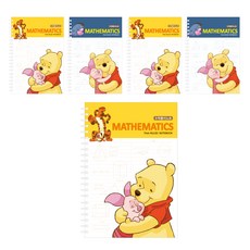 迪士尼維尼數學筆記本 60張, 隨機出貨, 5個