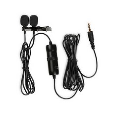 ACEMIC MM2 Lavalier Mic 듀얼 마이크로폰 인터뷰용, 1개