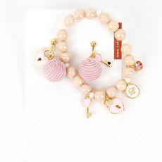 BABYLEE 鎖扣造型耳環+手鍊