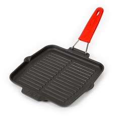 LAVA 사각 주물 그릴팬 실리콘 핸들세트 인덕션 IH, 21 cm, 1개