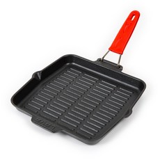 LAVA 사각 주물 그릴팬 실리콘 핸들세트 인덕션 IH, 24 cm, 1개