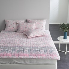 Yegaroad 超細纖維印花床墊 5mm, 粉色