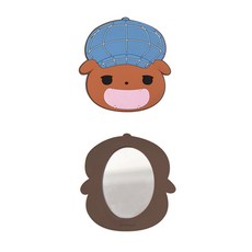 i-seum 矽膠迷你手拿鏡, 棕色, 2個