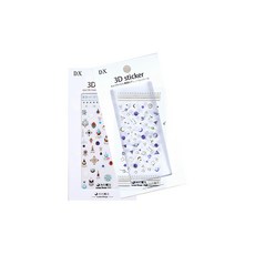 美甲裝飾貼紙 12 件套 D-X 3D, 混色, 1組