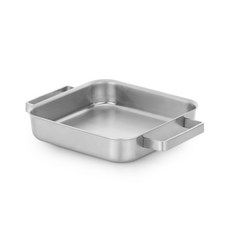 EDELKOCHEN IH感應爐適用雙耳3層304不鏽鋼多功能淺湯鍋, 23 x 23 厘米, 單色