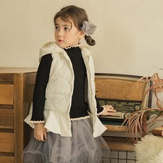 WISHKIDS 女童荷葉邊羅紋毛衣