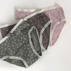 YEROOYENA 女童款蕾絲花朵內褲 3件組