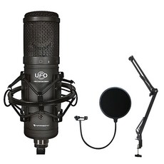 INFRASONIC UFO黑色嚴選電容麥克風+防噴罩+可調節支架組, 飛碟