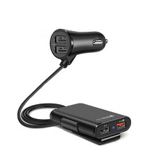 UCOMMERCE QC 3.0 快充車用多功能4埠高速充電器 點菸器, 混合顏色, UC-CA8