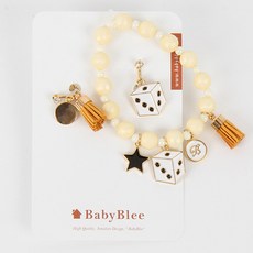 BABYLEE 骰子造型耳環手鍊2件組