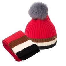 JOY MULTI 絨球毛帽組2件組