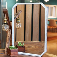 이즈하임 케이트 팔각 인테리어 대형 거울 700, 화이트 대리석패턴