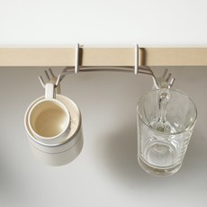 메탈텍스 타짜 선반밑 컵 홀더, 크림, 1개