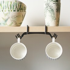 메탈텍스 타짜 선반밑 컵 홀더, 그레이, 1개