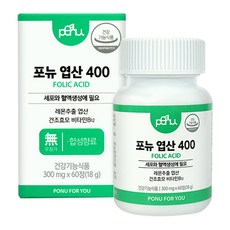ponu 葉酸, 60顆, 1罐
