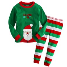 VAENAIT BABY 童款I Love聖誕老人圖案居家服