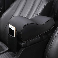 豆豆汽車用柔軟扶手支架靠墊, 黑色