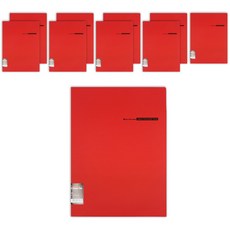 b fancy 雙色兩袋文件 A4, 紅色, 10個