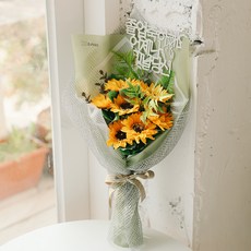 ASPASIA Rico人造向日葵香皂花束, 混合顏色, 1個