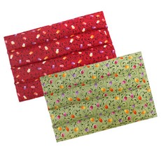 多功能熱敷包組 4層 L號 紅色+卡其綠色, 1套